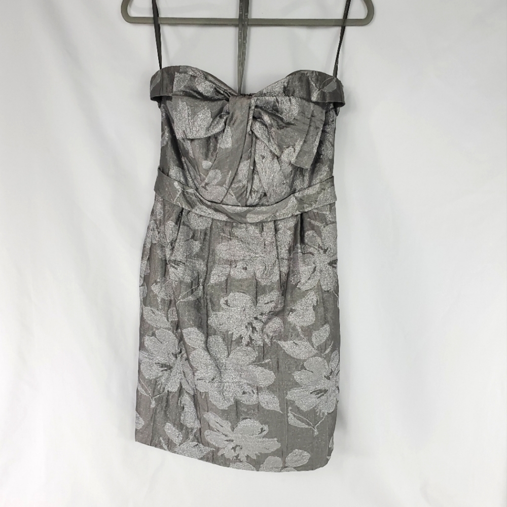 WHITE by Vera Wang Strapless Bow Dress 8